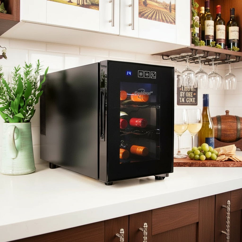 Single Zone 10" Freestanding 6 Bottle Wine Refrigerator