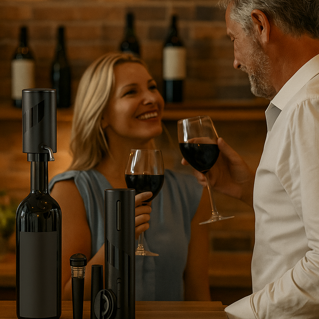 Oenova Electric Wine Opener and Aerator Set