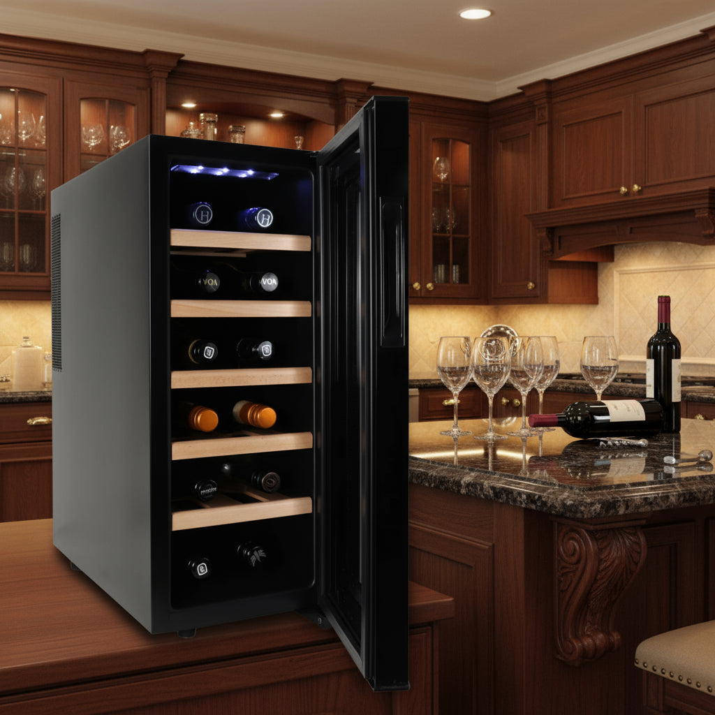 Freestanding 12 Bottle Wine Refrigerator