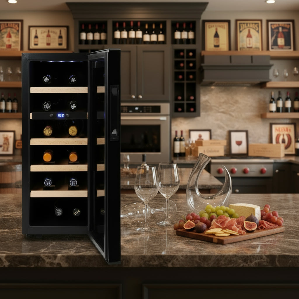 Freestanding 12 Bottle Wine Refrigerator